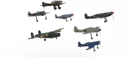 WW II airplanes collection Low-poly  3D model