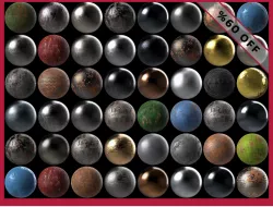 50 Metal Metallic Steel Seamless PBR Textures Pack Bundle Texture