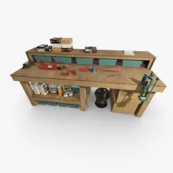 Ammo Reloading Workbench Low-poly 3D model