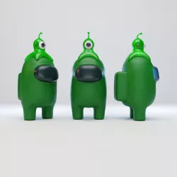 Among Us Brain Slug Character  3D model