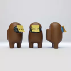 Among Us Dum Sticky Note Character 3D model