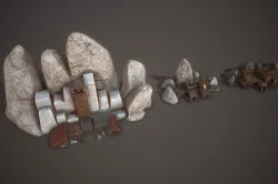 Ancient Mines Pack Low-poly 3D model