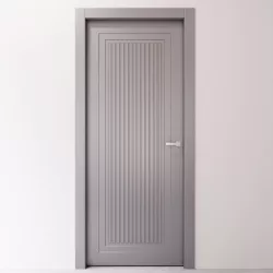 Art Deco interior door with a linear pattern 3D model