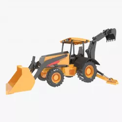 BackHoe Loader Low-poly 3D model