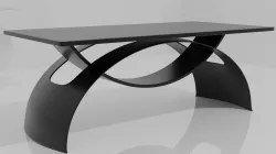 Balance Table Low Poly Interior - Balance Dining Table Low-poly 3D model