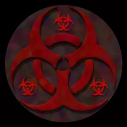 biohazard tripple sign or symbol 3D model