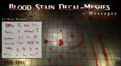Blood Decals - Game Ready - Unity SRP URP HDRP Texture