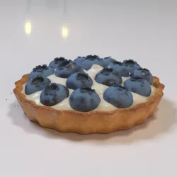 Blueberry tartlet 3D model