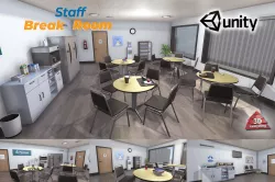 Break Room Low-poly 3D model