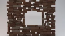 Brick Window Wall  Low-poly 3D model