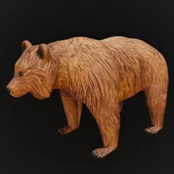 Brown Bear Low-poly 3D model