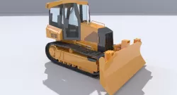 Bulldozer Low-poly 3D model
