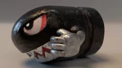 Bullet with hands mario 3D model
