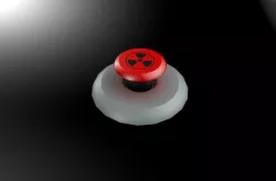 Button Red Low-poly 3D model