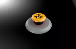 Button Yellow Low-poly 3D model