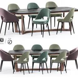 Carson Carrington Cullaville Dining Chair Table 3D model