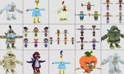 Cartoon - Characters 2 Low-poly 3D model