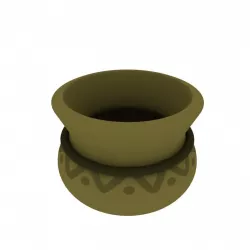 Cartoon clay pot 3D model