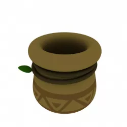 Cartoon clay pot 3D model