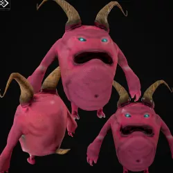 cartoon Demon  Low-poly 3D model