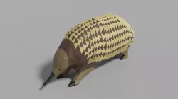 Cartoon Echidna  Low-poly 3D model
