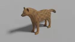 Cartoon Hyena Low-poly 3D model