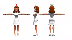 cartoon nurse  3D model