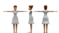  cartoon nurse 3d model 3D model