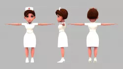 cartoon nurse 3d model 3D model