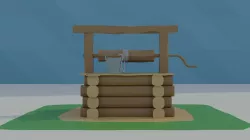 Cartoon wood well Low-poly 3D model