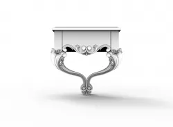 Carved hanging shelf 3D model