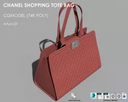 Chanel Shopping tote handbag Low-poly 3D model