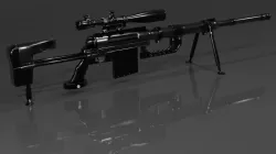 CheyTac M200 Intervention Sniper Rifle Low-poly 3D model