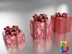 christmas gift box  3D model