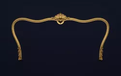 Classic Carved Bed 3D model 05 3D model