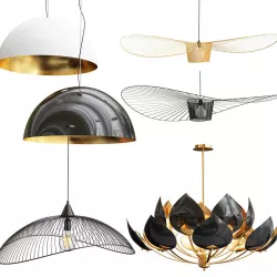 Collection of new minimalist chandelier 5 3D model
