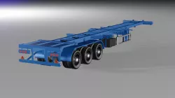 Container carrier skeleton trailer  3D model