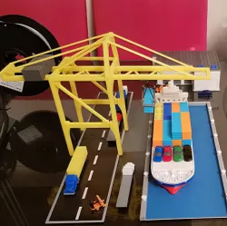CONTAINER PORT SCALE MODEL - MAQUETTE  3D model