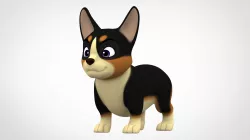 Corgi Puppy Low-poly 3D model