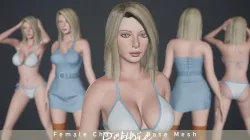 Debbie - Female Character Base Mesh Version 3 Low-poly 3D model