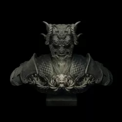 Demon Samurai Statue 3D model