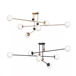 Designer chandelier with glass shades  JESI 3D model
