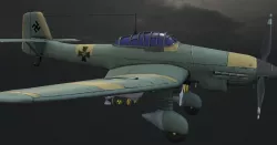 Dive-Bomber Ju 87 Stuka Hand-Painted Low-poly 3D model