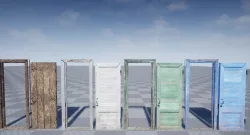 Door Pack Asset 8 models in one material Low-poly 3D model