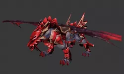 Drone Wolf Handpainted Lowpoly Low-poly 3D model