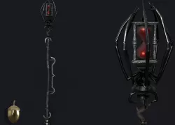 Drow Sorceress Staff Low-poly 3D model
