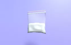 fake zipper bag drug Low-poly 3D model