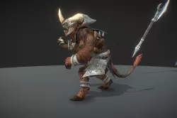 Fantasy Minotaur Low-poly 3D model