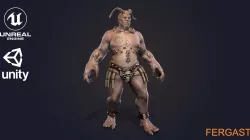 Fergast demon Low-poly 3D model