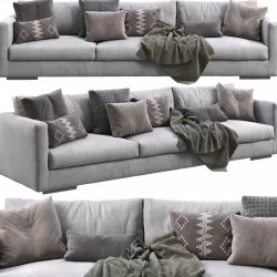 Flexform leather Sofa MAGNUM 3D model